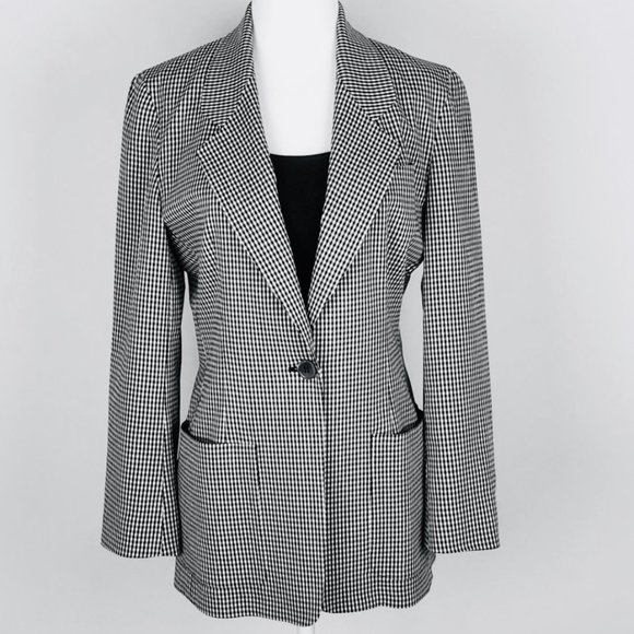 Anne Klein Jackets & Coats | Ii Houndstooth Blazer 2p | Poshmark